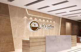 高端logo前台背景墙贴图样机