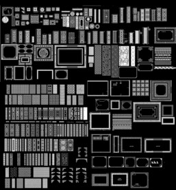 中式吊顶花格与单花格