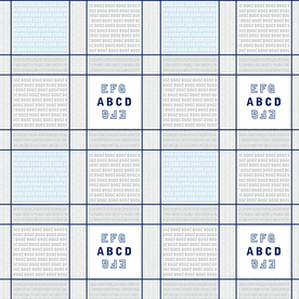 大牌精细数字字母格子莲花