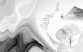 新款背景墙装饰画 TIF分层