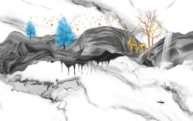 线条背景墙装饰画 TIF分层