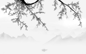 简约山水画风景画 TIF分层