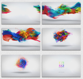 七彩颜色LOGO演绎AE模板