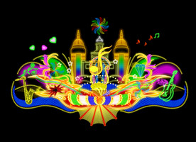 华丽城堡 彩虹灯光