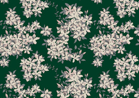 栀子花 旗袍印花