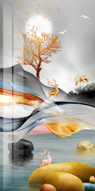 石来运转装饰画