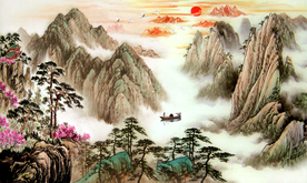 山水壁画