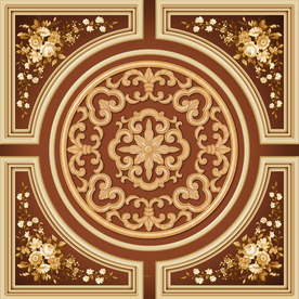 中式复古经典天花吊顶装饰画