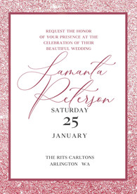 粉色婚礼迎宾海报