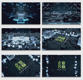 科技三维LOGO片头AE模板