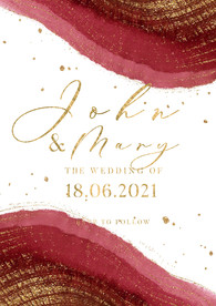 ins轻奢红色婚礼迎宾海报