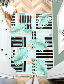 几何抽象轻奢抽象玄关地毯