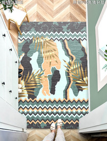 几何抽象轻奢抽象玄关地毯