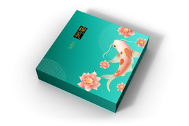 月饼包装 锦鲤高清分层