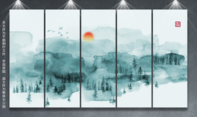 抽象意境水墨画