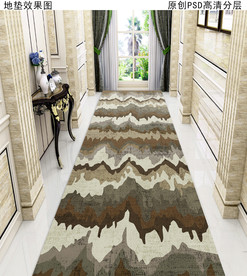 抽象走廊过道长地毯