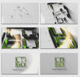 立体玻璃质感LOGO片头模板