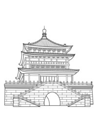 西安钟楼 陕西钟楼鼓楼