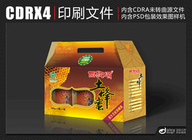 土蜂蜜礼盒包装设计