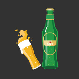 啤酒插画
