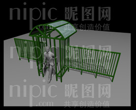 小区出入口围栏雨搭