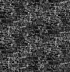 黑白涂鸦英文字母男装夹克印花