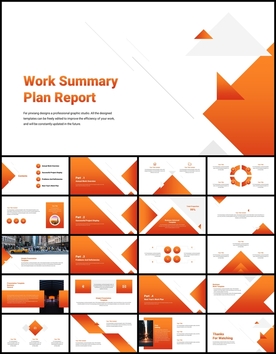 渐变商务风年终总结计划PPT模
