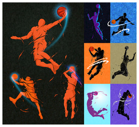 矢量职业篮球运动系列