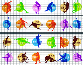 学校围挡运动剪影运动精神