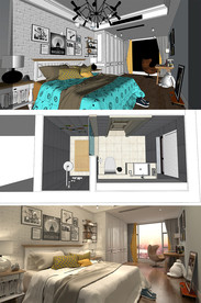 卧室空间SU模型设计-4