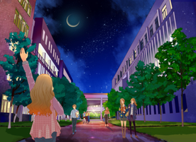 现景实拍、手绘天狗食日美景素材