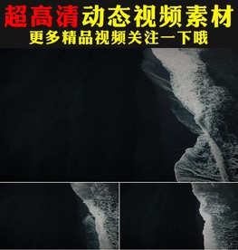 浪花海浪海水俯拍视频素材