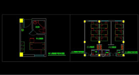 CAD 单人间三人间六人间病房