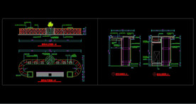 CAD 接待台平面立面剖面详图