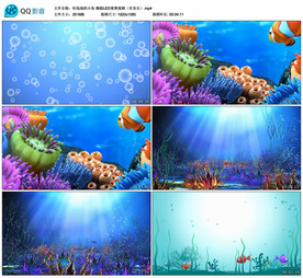 吹泡泡的小鱼 舞蹈舞台背景视频