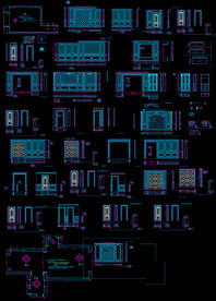 墙板cad实木门门套