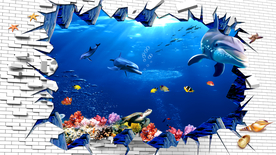 海底世界儿童乐园3D地画