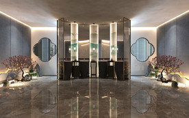 新中式卫生间3d模型