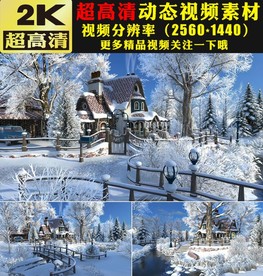 梦幻冰雪世界冬季视频素材