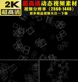 炫酷3D正方体线条动画科技视频