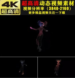 创意线条女孩美女舞蹈跳舞视频