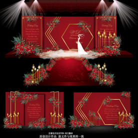 红色婚礼效果图