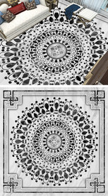 经典蓝灰大理石纹理地毯地拼