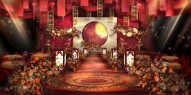 红金新中式婚礼效果图