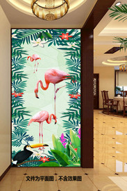 植物火烈鸟玄关