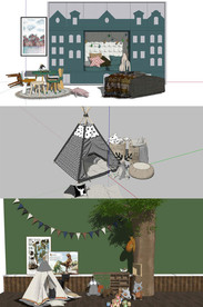 儿童玩具摆件组合SU模型