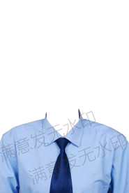 证件照蓝色衬衫