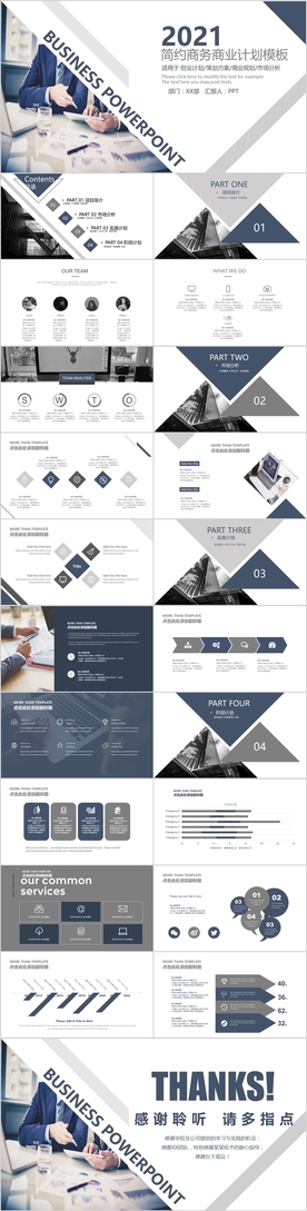 三角形设计创意商务PPT模板