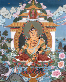 黄财神 唐卡 藏传佛教
