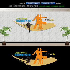 拉丁舞文化墙